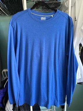 Gerry Weber Men's Long-Sleeve Crew Neck Shirt - Blue